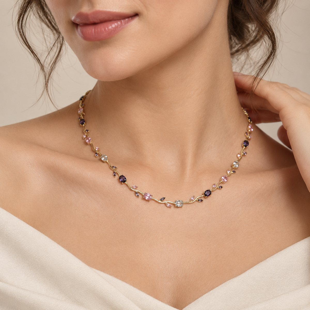 Pink Tulip Necklace