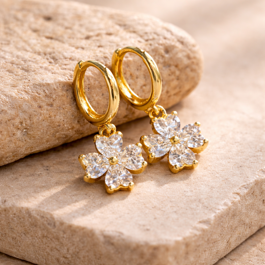 Lunara Fleur Drop Earrings