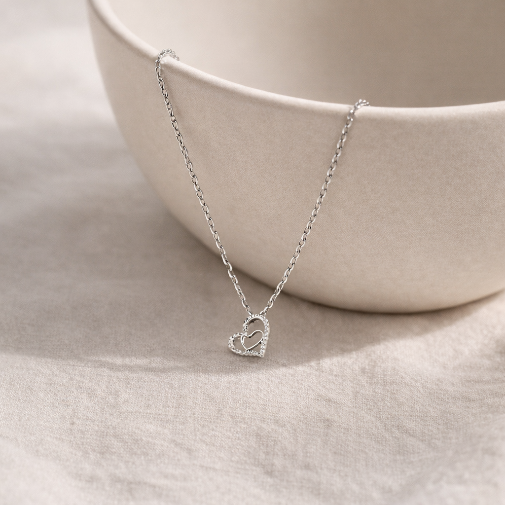 Selene Twin Heart Necklace