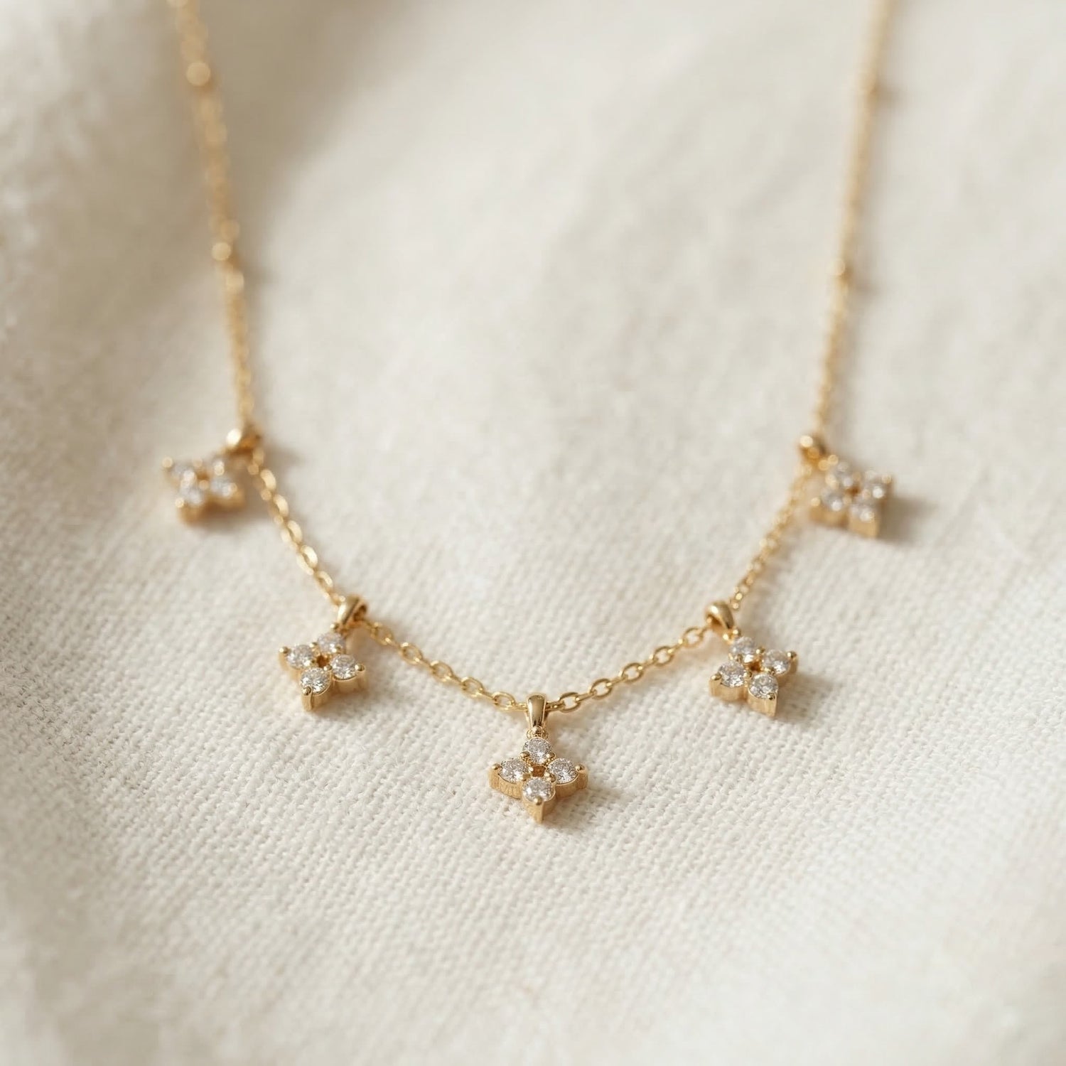 Elora Clover Drop Necklace