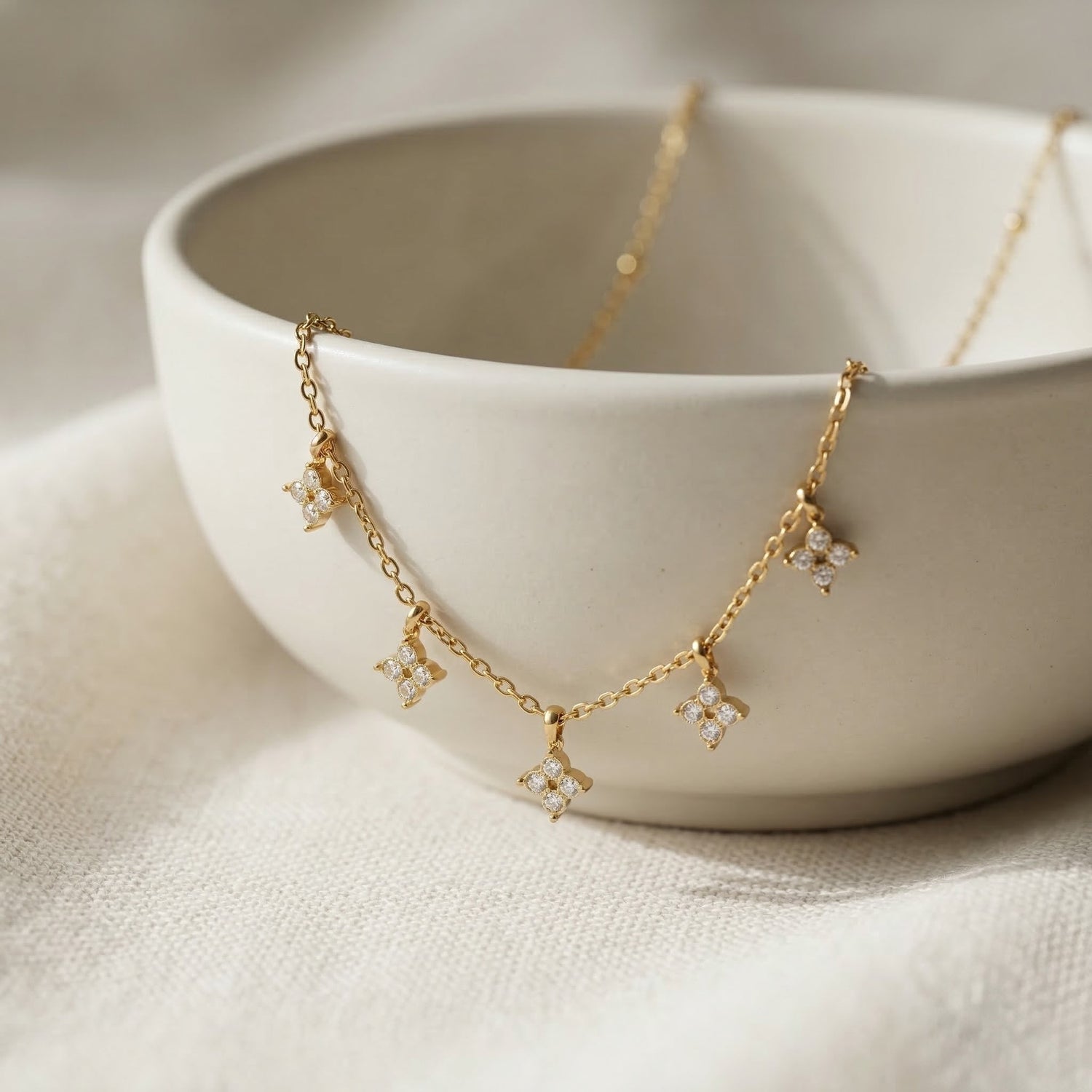 Elora Clover Drop Necklace