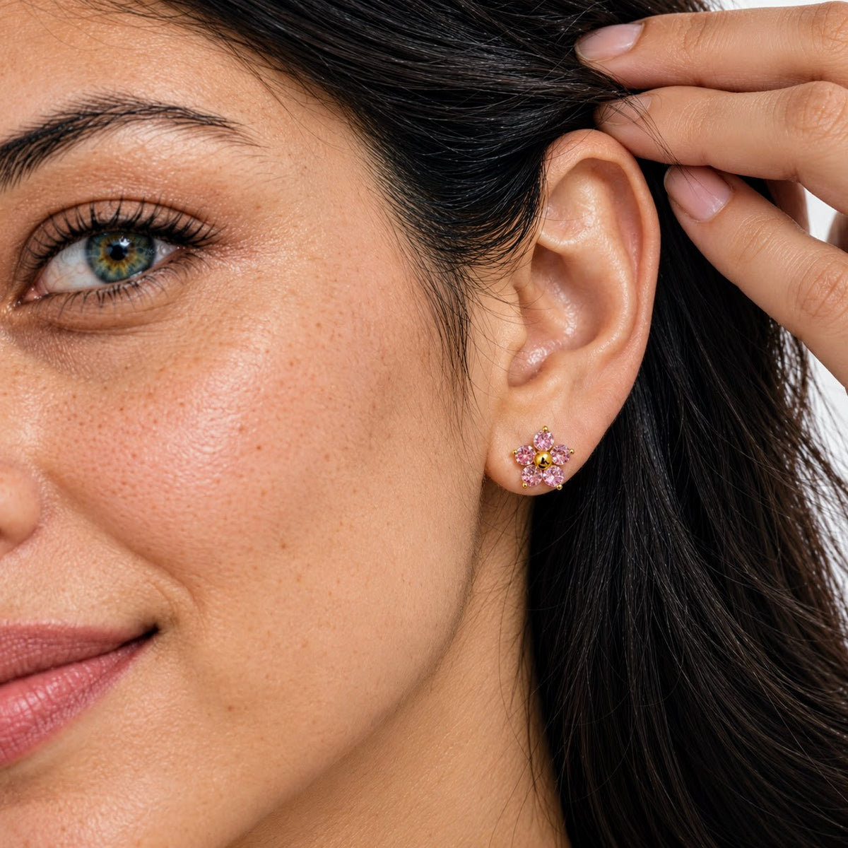 Roselle Blossom Stud Earrings
