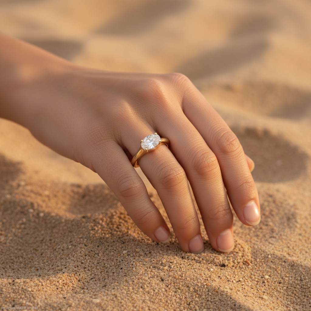 Elara Oval Solitaire Ring