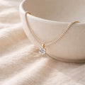 Lunara Solitaire Gold Necklace