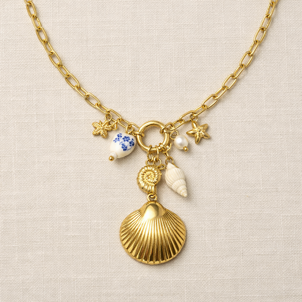 Solmare Coastal Charm Gold Necklace