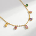 Solaria Multi-Stone Charm Necklace