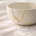 Winter Stag Heart Pendant Necklace