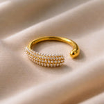 Gold pearl statement ring – House of June