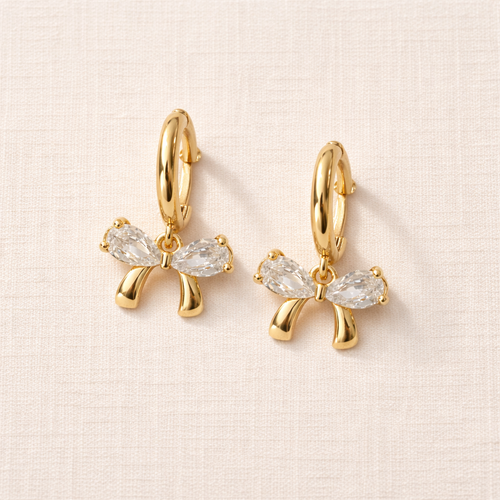 Amelie Bow Drop Earrings